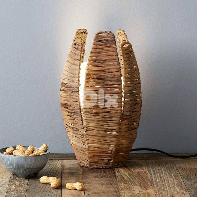 EGLO Mongu Woven Table Lamp – Raffia Steel Boho Bedside Light, 1 Flame 0
