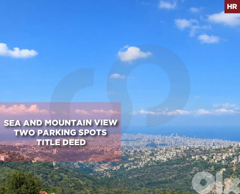 Sea and Mountain View- ‎2 Parking Spots - Chouit , BAABDA REF#HR130655 0