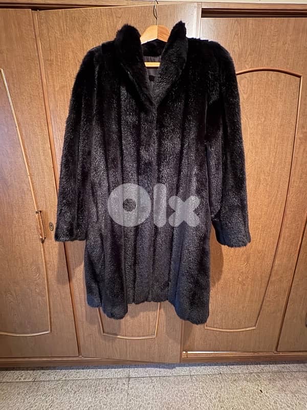 synthetic fur coat 0