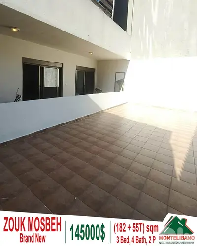 182 sqm Apartment For Sale in Zouk Mosbeh (زوق مصبح) + 55 sqm Terrace