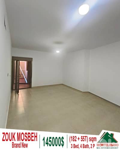 182 sqm Apartment For Sale in Zouk Mosbeh (زوق مصبح) + 55 sqm Terrace