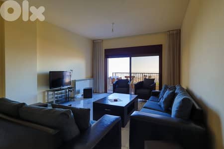 180 SQM Apartment in Bikfaya, Metn with Mountain and Sea View