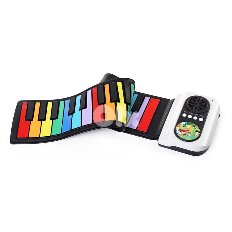 Roll Up Keyboard Piano Portable Foldable Silicone Piano 37 Key with Sp 0