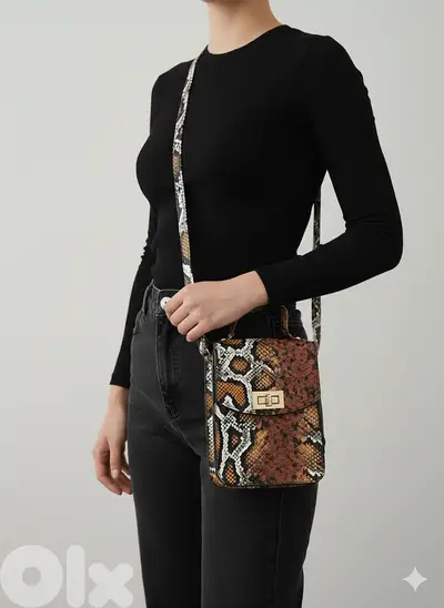 snakeskin color  crossbag