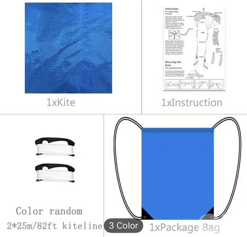 Sport Zone Dual Line Power Stunt Kite Parafoil Parachute 2.5m 2
