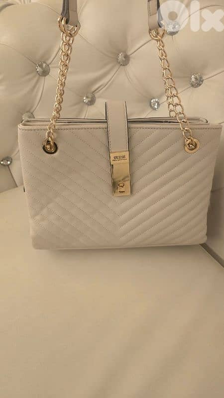 Guess bag beige color 0