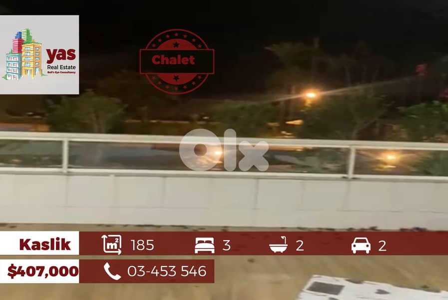 Kaslik / Malibu 185m2 | Spacious Chalet | Furnished | Sea View | SD 0