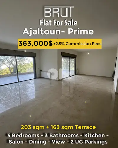 Super Luxurious spacious apartment for sale in Ajaltoun - Brand new
