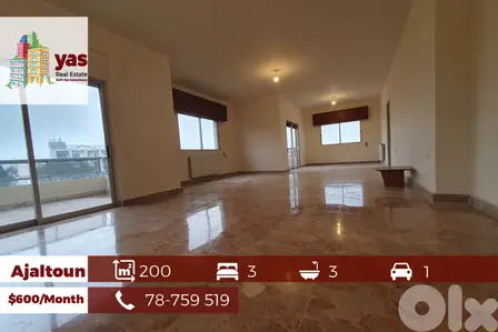 Ajaltoun 200m2 | Rent | Prime Location | Standard | Partial View | KH