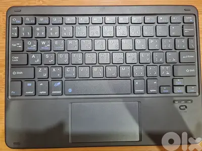 Wireless Keyboard with Touchpad + Holder – Arabic & English