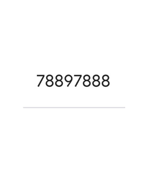 78897888 SPECIAL NUMBER SALE PRICE! 0