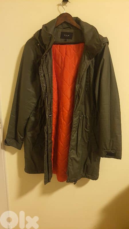 Hooded Coat - Green | VILA uk 0