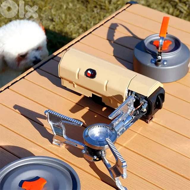 2600W Kinetic Folding Stove: Stainless & Copper Alloy (Khaki Tactical) 2