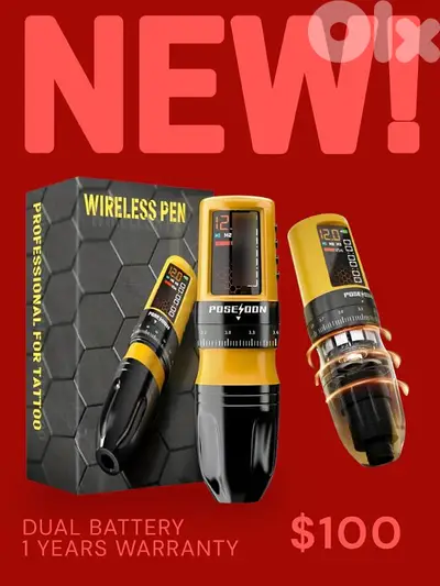 POSEIDON wireless adjustable strokes tattoo machine POSEIDON wireless adjustable strokes tattoo machine