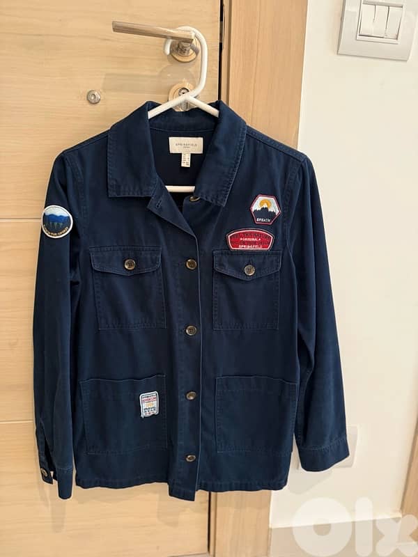 jacket navy color with patches from springfield 0