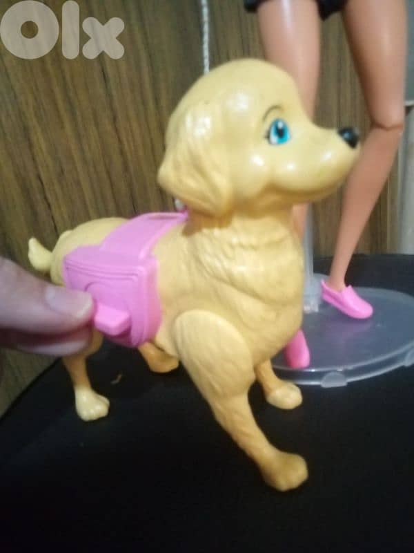 Barbie SPLISH PUP Great doll Mattel2017 flex legs+Walking Dog, both=33 1