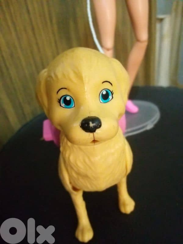 Barbie SPLISH PUP Great doll Mattel2017 flex legs+Walking Dog, both=33 3