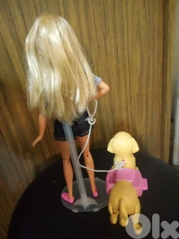 Barbie SPLISH PUP Great doll Mattel2017 flex legs+Walking Dog, both=33 4