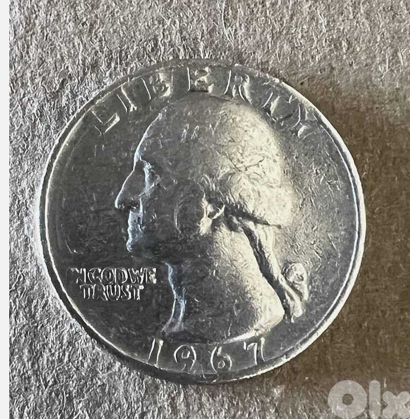 1967 Liberty Washington Quarter Dollar US Collectors Coin No Mint Mark 0