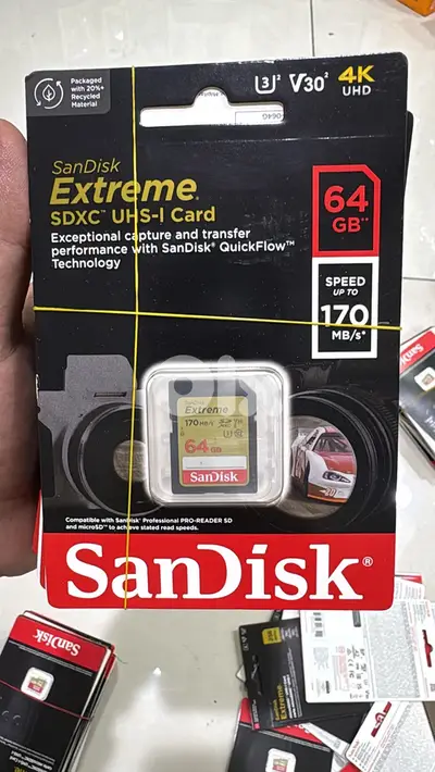 Sandisk Extreme Sdxc Uhs-I card 64gb up to 170mbs