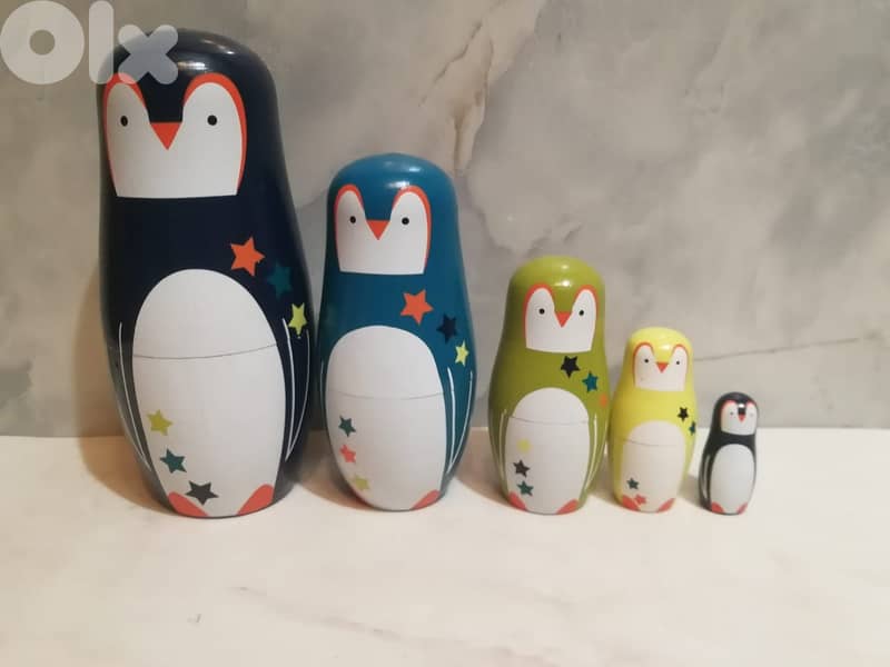 Poupee Russe Pinguins  18cm the biggest 5pcs 0
