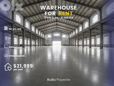 Warehouse For RENT In Sin El Fil مستودع للإيجار #PH