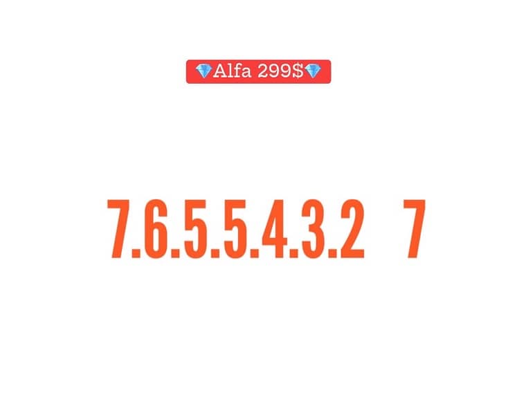 Alfa Serri Number 7.6. 5.4. 3.2 special phone number 0
