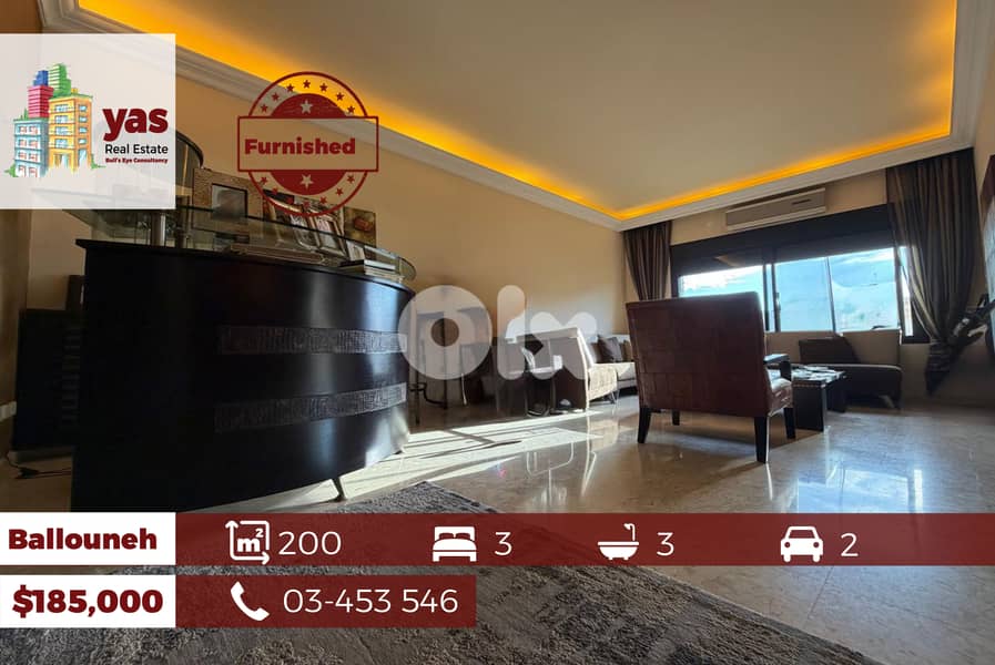 Ballouneh 200m2 | Prime Location | Furnished | Mint Condition | OGA | 0