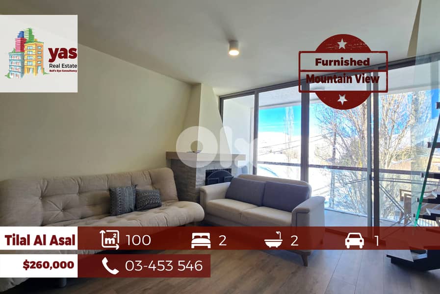 Tilal Al Asal 100m2 | Furnished Chalet | Mountain View | Catch | DA 0