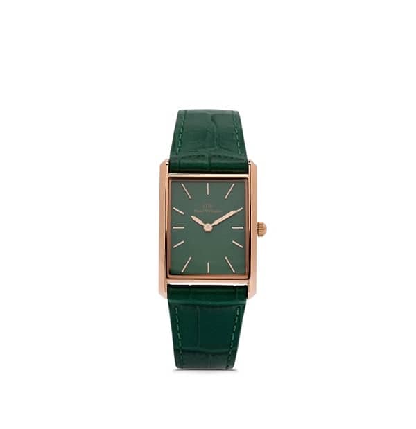 Daniel Wellington crocodile leather sunray rose gold watch  farfetch 4