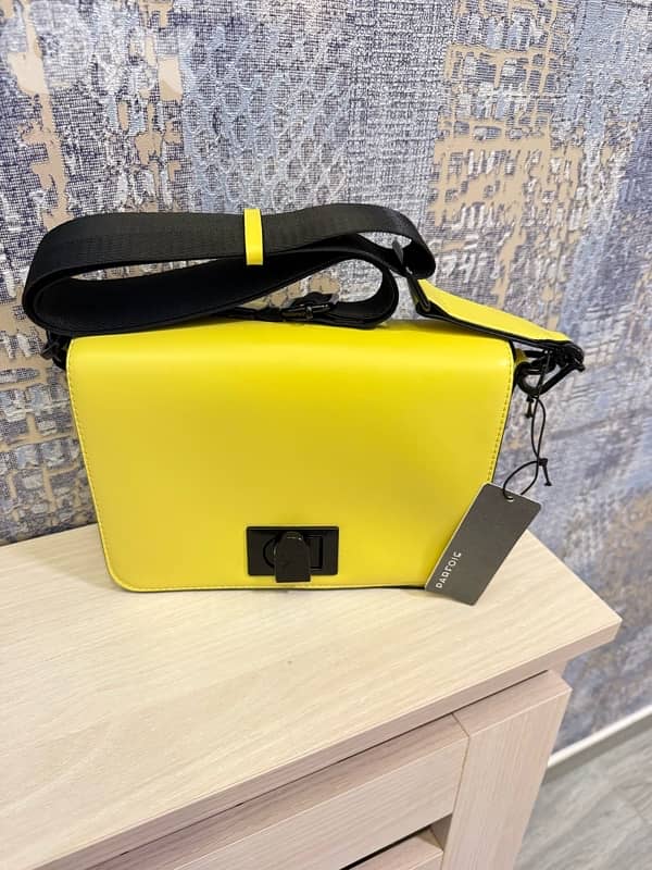 parfois shoulder bag with strap yellow new 0