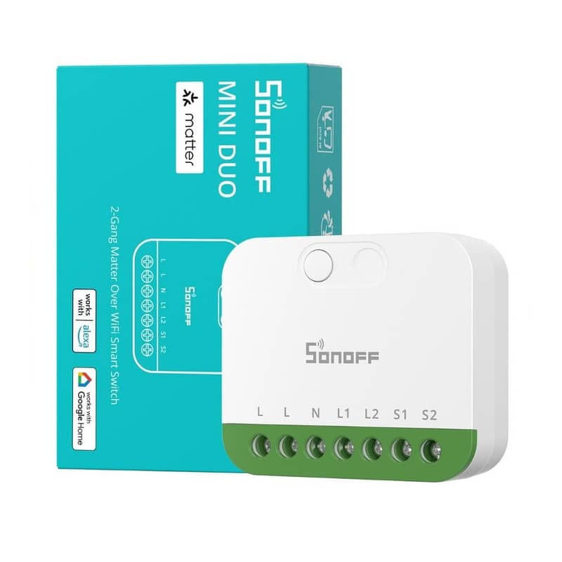 Sonoff MINI DUO 2-Gang WiFi Smart Switch MINI-2GS 0
