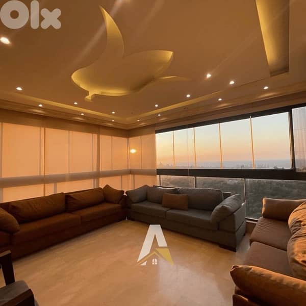 200 sqm Apartment With Mountain & Sea View in MANSOURIEH 0