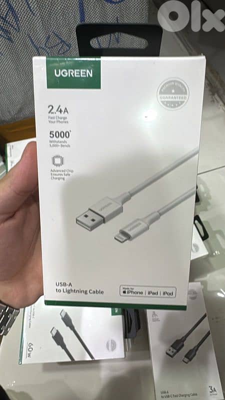 Ugreen usb-a to lightning 1m white 0