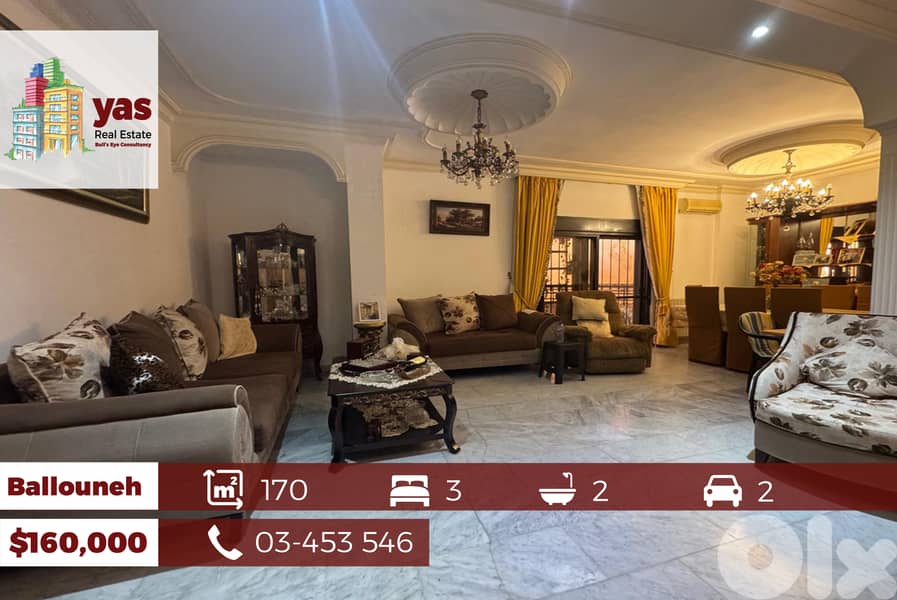 Ballouneh 170m2 | Mint Condition | Open View | Prime Area | EL | 0