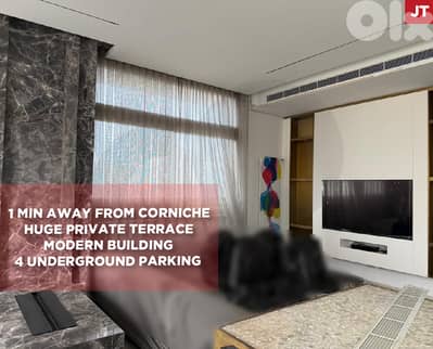 Stunning Sea View , terrace, Ain Al Mraiseh/عين المريسة REF#JT130903