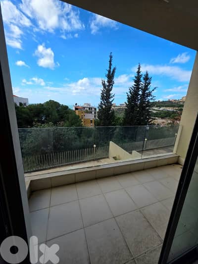 Semi Furnished Apartment +Garden For Rent In Ghazir شقة للاجار في غزير