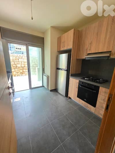 Semi Furnished Apartment +Garden For Rent In Ghazir شقة للاجار في غزير