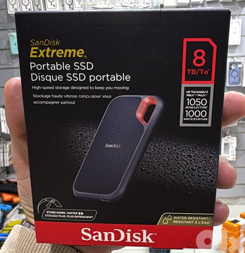 Sandisk extreme portable SSD 8tb up to 1050mb/s 700$ 0