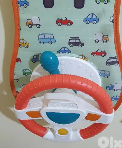 Baby Kids Eletric Simulation Steering Wheel  Musical Car Seat Back toy