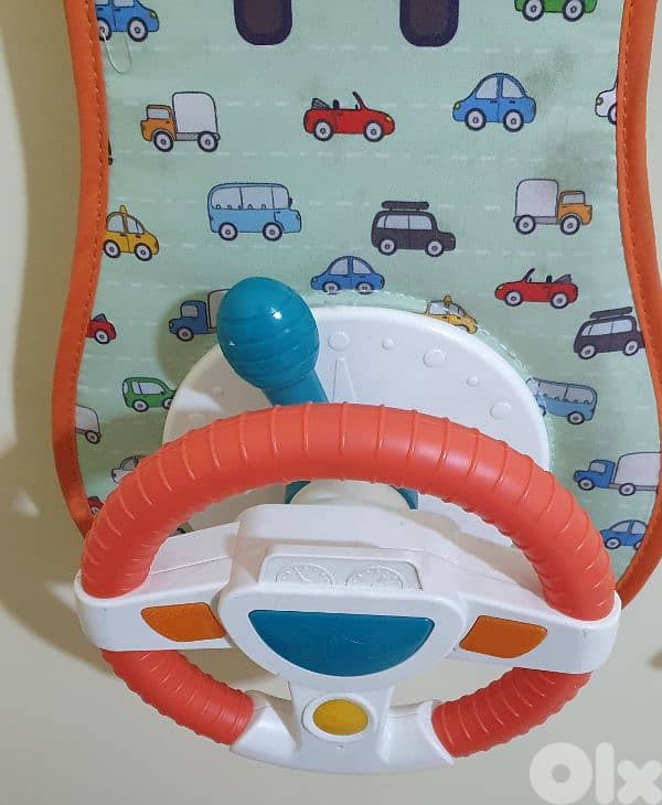 Baby Kids Eletric Simulation Steering Wheel  Musical Car Seat Back toy 0