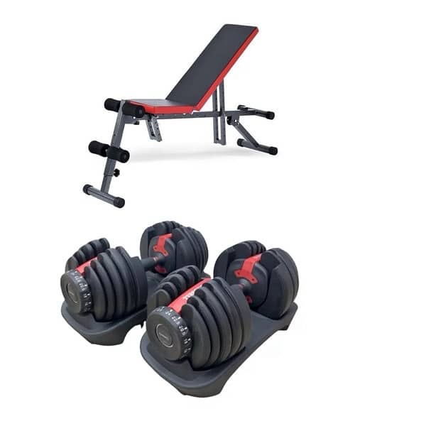 Adjustable dumbells / Adjustable Bench all levels 0