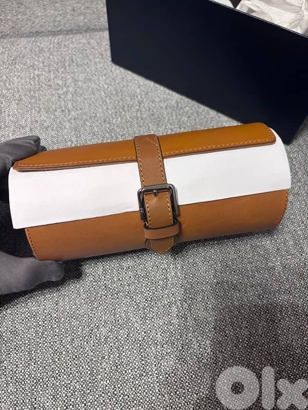 Ralph Lauren Toledo Brown Leather 3 Watch Roll Case 5