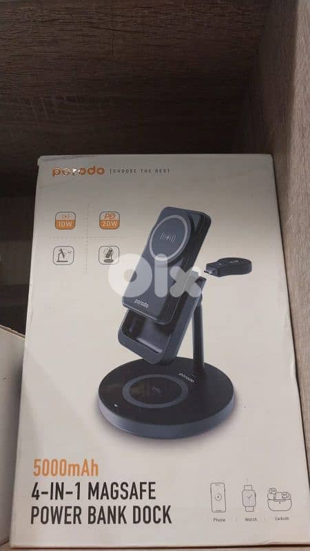 Porodo 4 in 1 magsafe power bank dock 5000mah 0