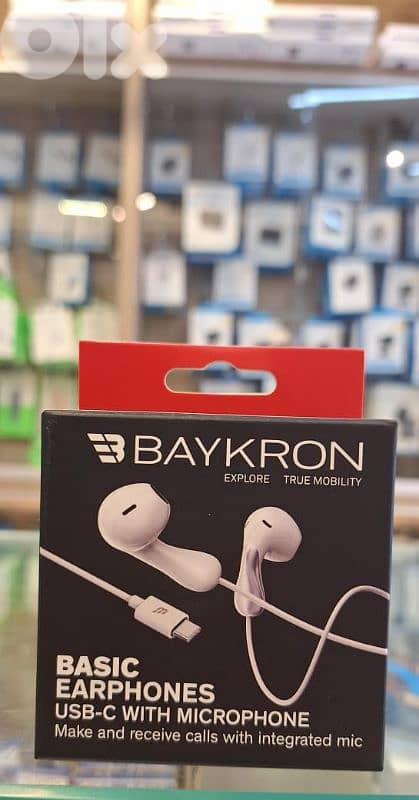 BAYKRON BASIC EARPHONES USB-C WITH MICROPHONE 0