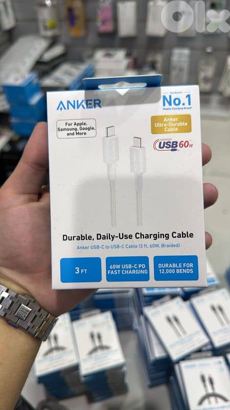 Anker 322 Usb-c To Usb-c Cable 3ft 60w white (Braided) 7$ 0