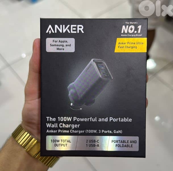 Anker Prime charger 100w 3 ports 3pin 0