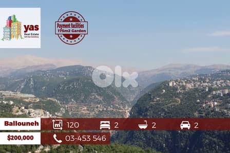 Ballouneh 120m2 | 75m2 Garden | Under Construction | Pyt Facilities |