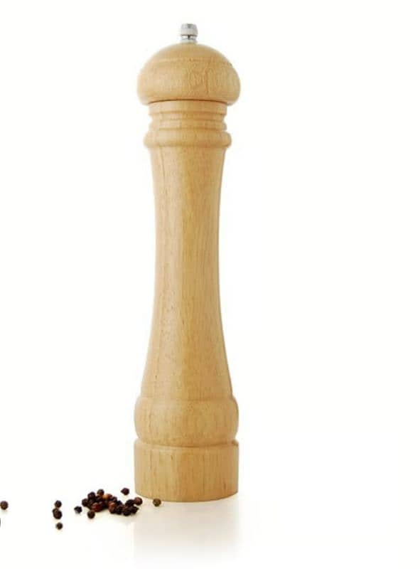 pepper mill natural wood 40cm حجم كبير 0