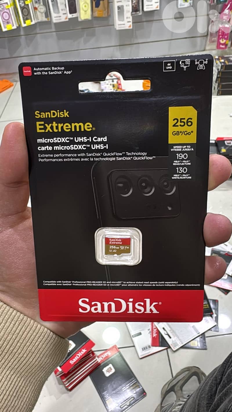 Sandisk Extreme microsdxc 256gb up to 190mb/s 35$ 0